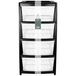B&M 4 Tier Drawer - Black