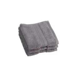 B&M Signature Zero Twist Face Cloth 3pk - Grey