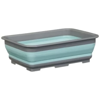 Addis Collapsible Washing Up Bowl - Aqua & Grey - Image 2