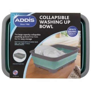 Addis Collapsible Washing Up Bowl - Aqua & Grey - Image 5