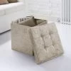 B&M Mink Velvet Storage Seat Ottoman