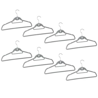B&M Pure Velvet Hangers 8pk - Grey - Image 3