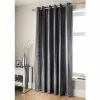 B&M Charcoal Jasmine Sparkle Velvet Eyelet Curtains 46 X 72"