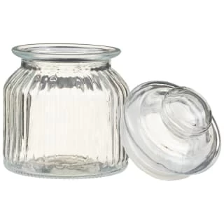 B&M Decorative Glass Storage Jar - Image 2