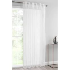 Amber Textured Voile 55 X 90" - White