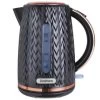 Goodmans Textured Kettle 1.7L - Black & Rose Gold