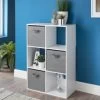 Lokken 6 Cube Basket Storage Shelf - White