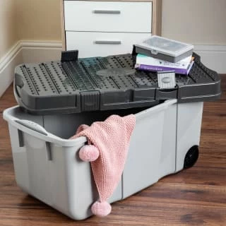 B&M Deluxe Storage Box 100L - Grey - Image 2