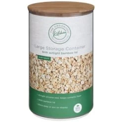 B&M Round Storage Container With Bamboo Lid