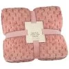 Heritage Collection Waffle Faux Fur Throw - Blush