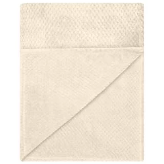 Waffle Faux Fur Throw - Cream - Image 3