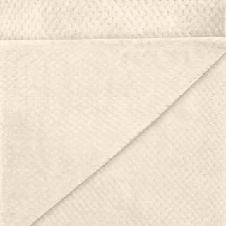 Waffle Faux Fur Throw - Cream - Image 4