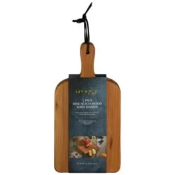 B&M Mini Acacia Wood Serve Boards 2pk