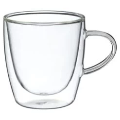 B&M Double Walled Glass Coffee Mug