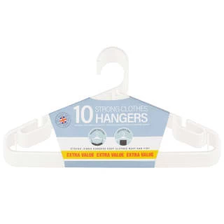 B&M Jumbo Hangers 10pk - White - Image 3