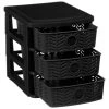 B&M 3 Tier Chevron Storage Organiser - Black