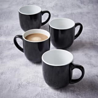 Simply Everyday Gloss Mugs 4pk - Black - Image 5