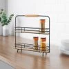 B&M Two Tier Spice Rack With Wooden Handle