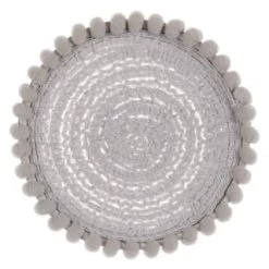 B&M Pom Pom Coasters - Grey 4pk