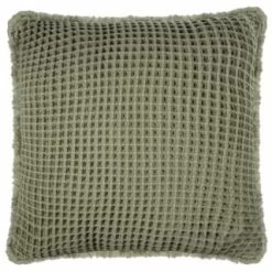 B&M Cotton Waffle Cushion - Green