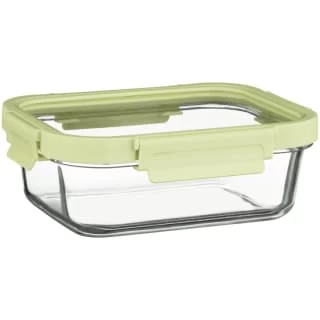 B&M Green Glass Food Container - Large