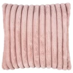 B&M Alaska Faux Fur Cushion - Blush