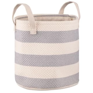 B&M Perissa Nordic Striped Basket - Blue & White