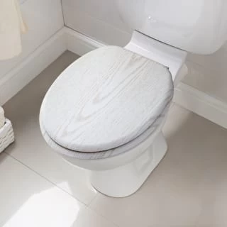 Addis White Wooden Toilet Seat