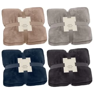 Heritage Collection Aspen Faux Fur Throw - Navy - Image 5