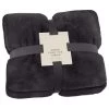 Heritage Collection Aspen Faux Fur Throw - Charcoal