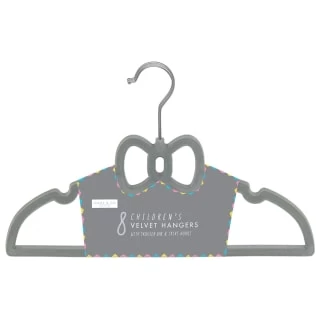 B&M Children's Non-Slip Hangers 8pk - Grey
