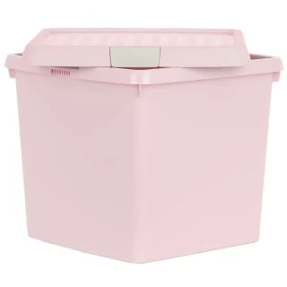 B&M Waffle Clip Box Storage Cube 14L - Dusty Pink - Image 3