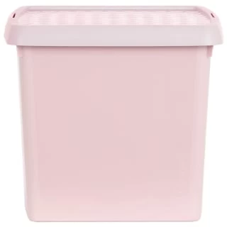 B&M Waffle Clip Box Storage Cube 14L - Dusty Pink - Image 2