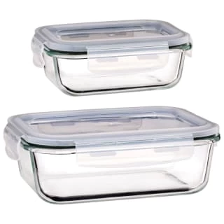 B&M Small Eco Glass Clip Lock Food Container - Image 5