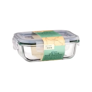 B&M Small Eco Glass Clip Lock Food Container