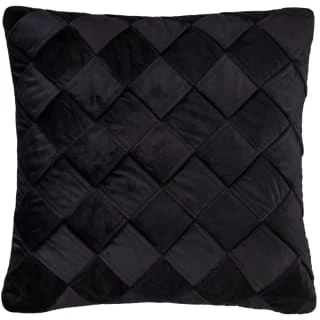 B&M Rubin Black Velvet Basket Weave Cushion