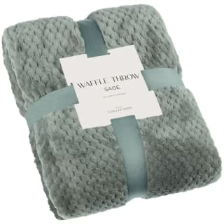 B&M Waffle Throw - Sage