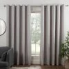 B&M Colorado Hopsack Fully Lined Silver Eyelet Curtains 66 X 90"