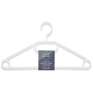 B&M Swivel Hook Hangers 8pk - White