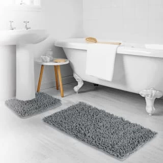 B&M Noodle Bath Mat Set - Charcoal