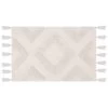 B&M Diamond Flatweave Bath Mat - Cream