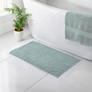 B&M Signature Microfibre Noodle Bath Mat - Sage