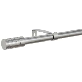 B&M Small Silver Barrel Curtain Pole 122-213cm