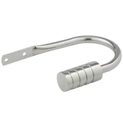 B&M Small Silver Barrel Curtain Hold Backs 2pk