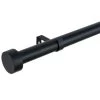 B&M Black Stud End Curtain Pole 120 - 220cm