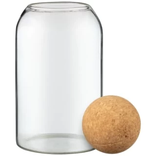 B&M Glass Jar With Cork Lid - Image 2