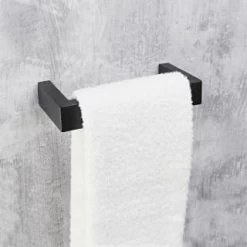 B&M Black Fitted Towel Ring