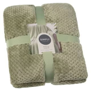 Simply Everyday Waffle Throw - Sage