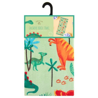 B&M Children's Beach Towel - Green Dinosaur - Image 2