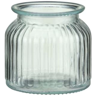 B&M Small Ribbed Glass Jar With Wooden Lid - Image 3